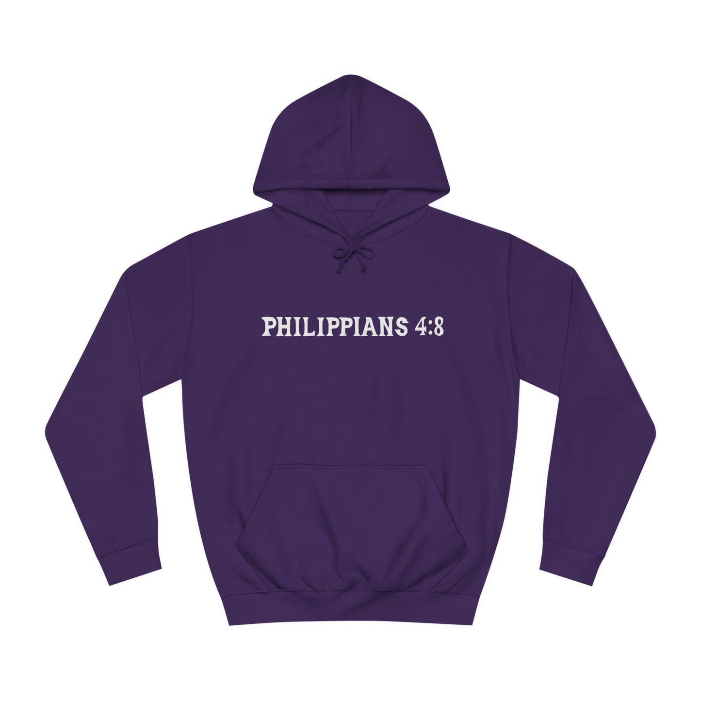 (Brandon's Letters) Holy Thoughts Philippians 4:8 Christian Hoodie for Men and Women Kadosh Living
