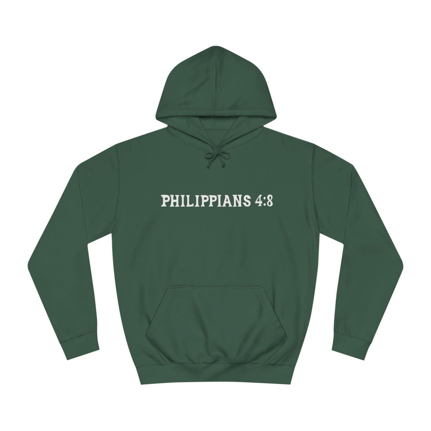 (Brandon's Letters) Holy Thoughts Philippians 4:8 Christian Hoodie for Men and Women Kadosh Living