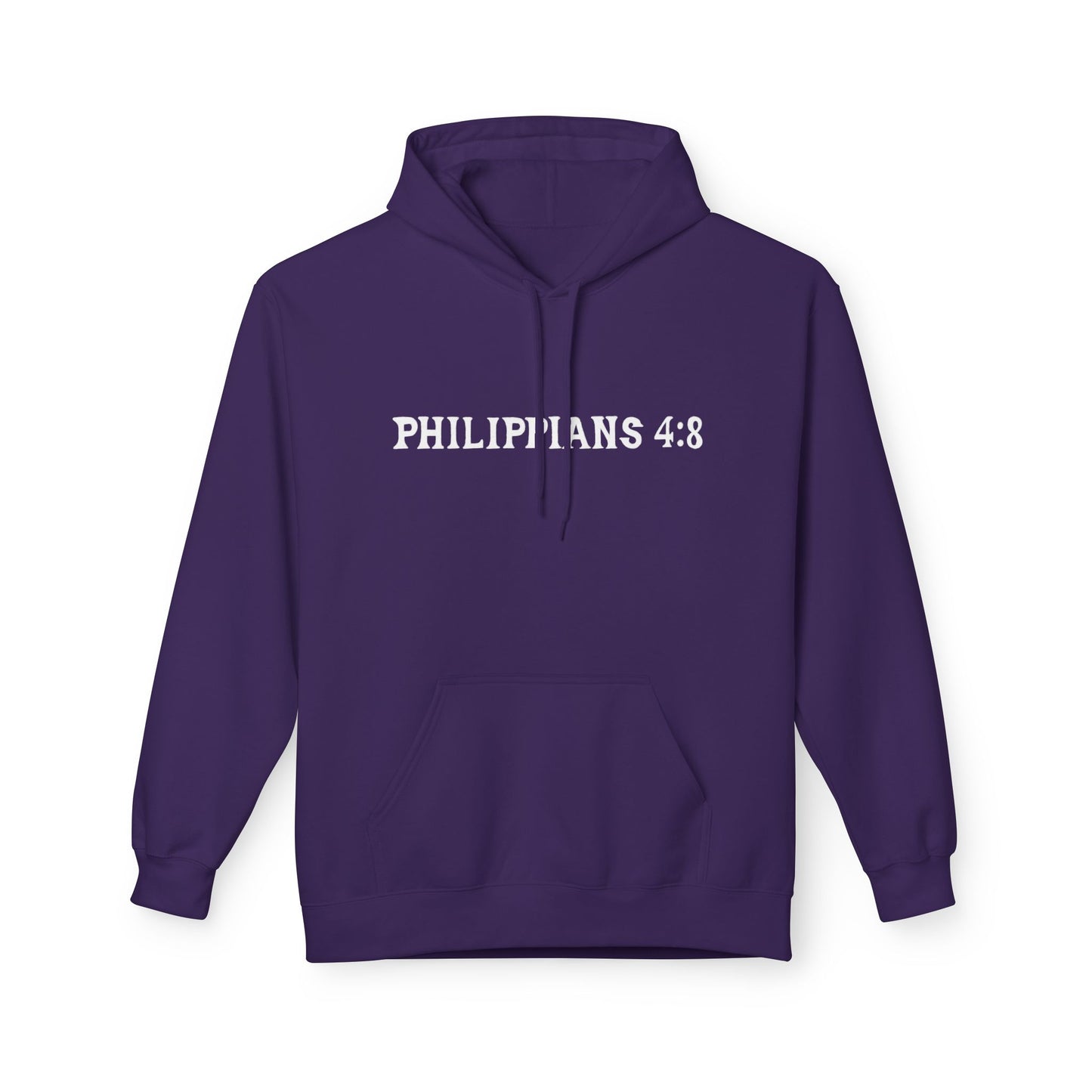 Phillipians 4:8 Bible Verse Christian Hoodie Unisex Midweight Softstyle Fleece Hoodie