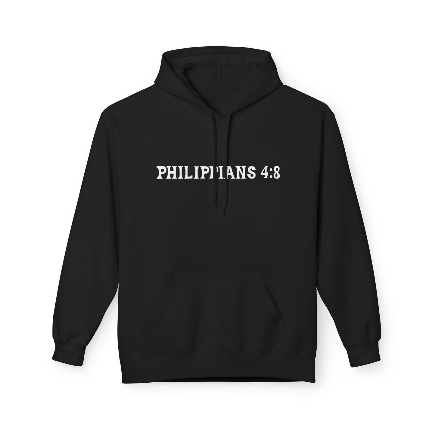 Phillipians 4:8 Bible Verse Christian Hoodie Unisex Midweight Softstyle Fleece Hoodie