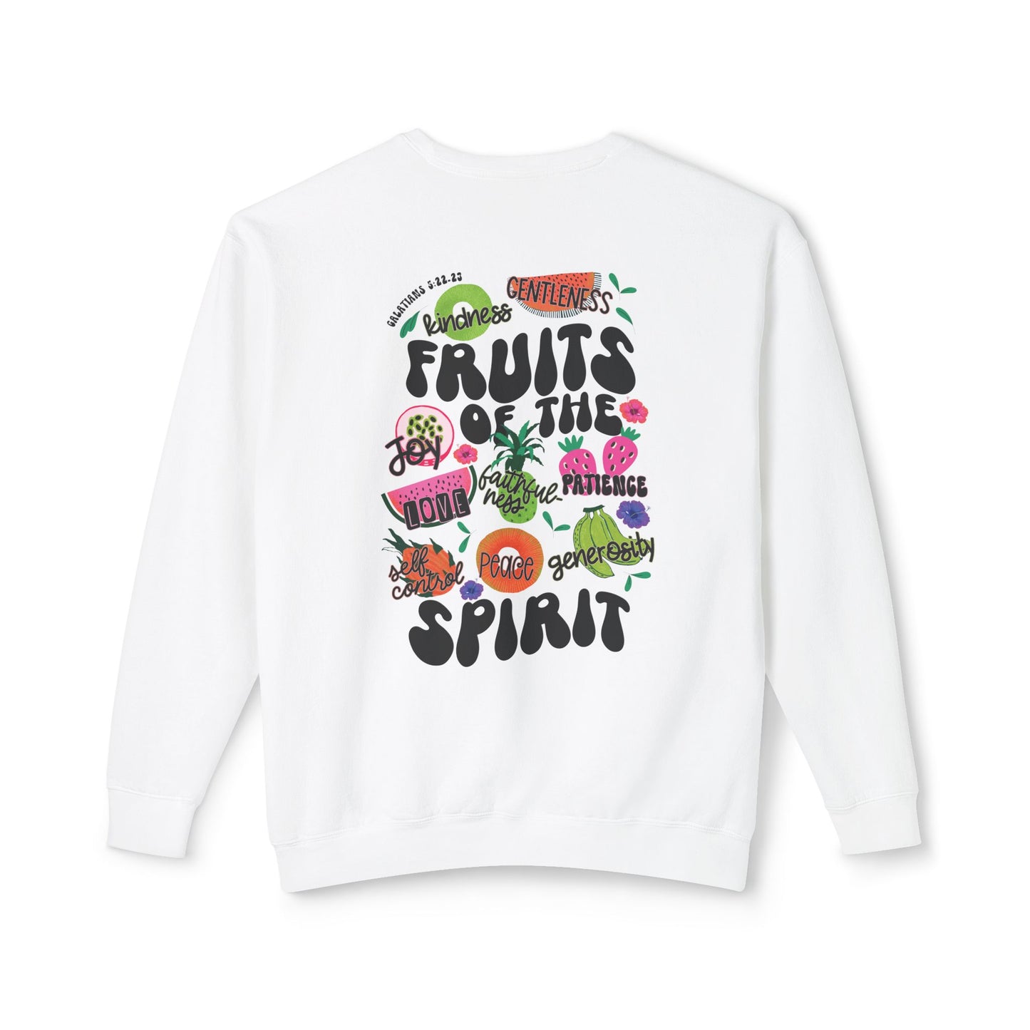 Fruits of the Spirit Lightweight Crewneck Sweatshirt Comfort Colors