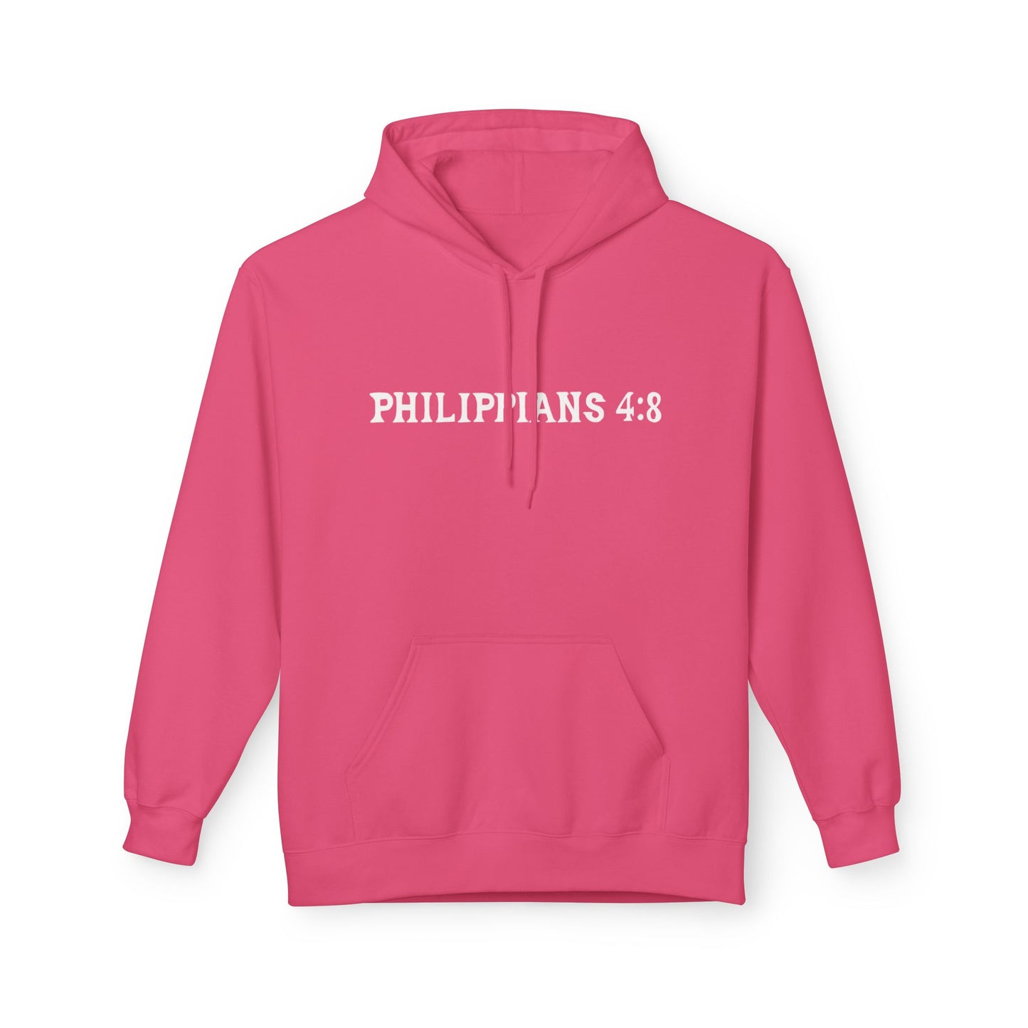 Phillipians 4:8 Bible Verse Christian Hoodie Unisex Midweight Softstyle Fleece Hoodie