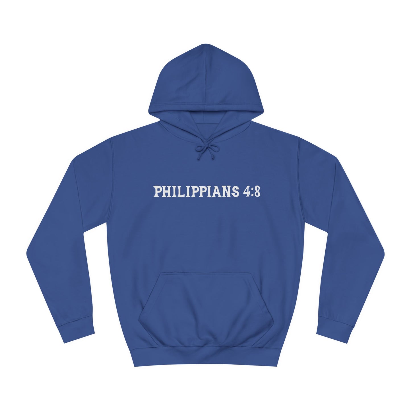 (Brandon's Letters) Holy Thoughts Philippians 4:8 Christian Hoodie for Men and Women Kadosh Living