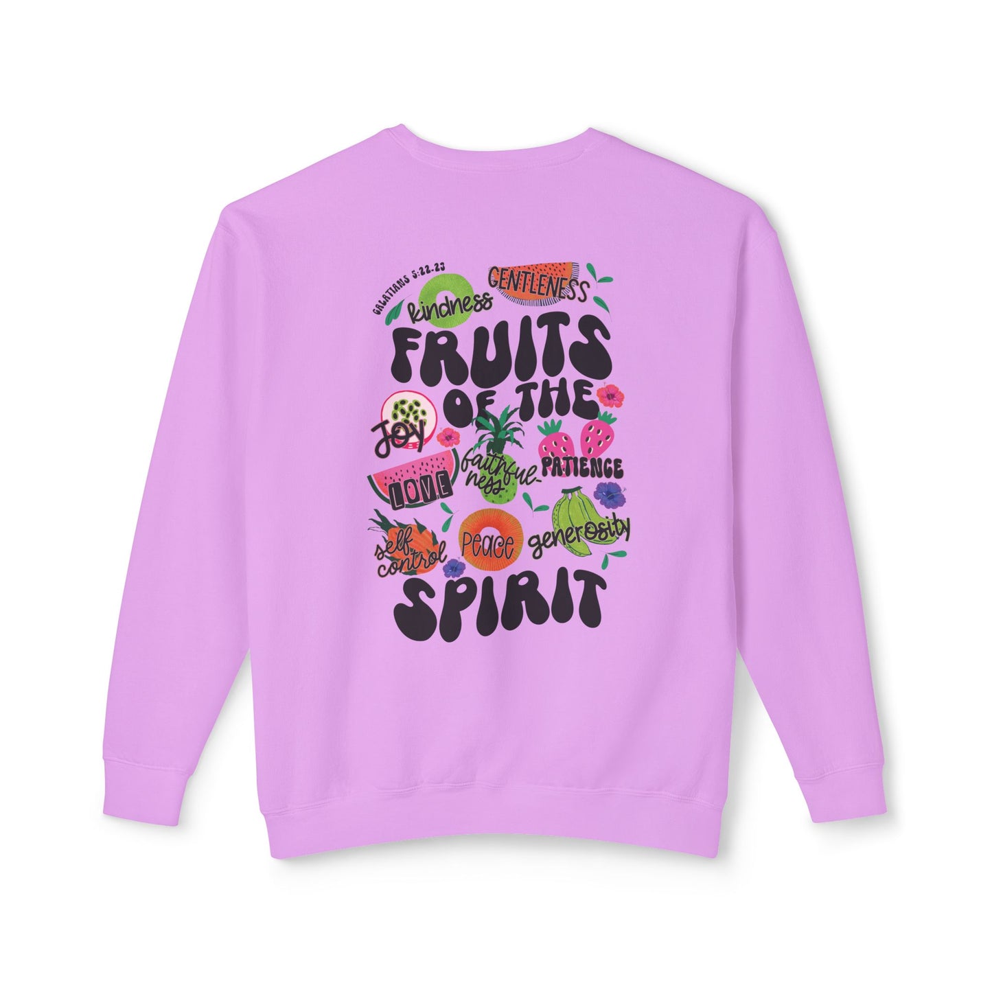 Fruits of the Spirit Lightweight Crewneck Sweatshirt Comfort Colors