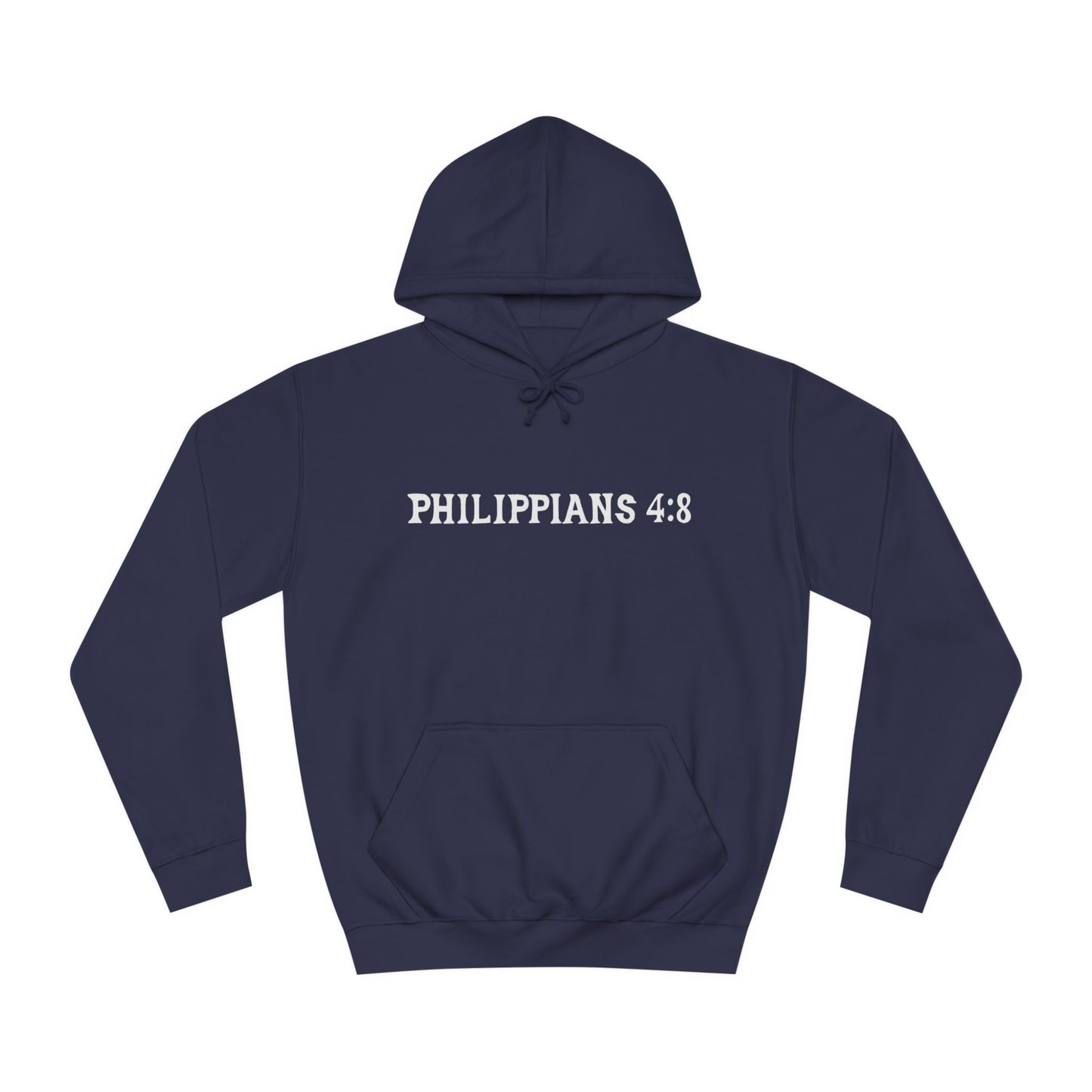 (Brandon's Letters) Holy Thoughts Philippians 4:8 Christian Hoodie for Men and Women Kadosh Living