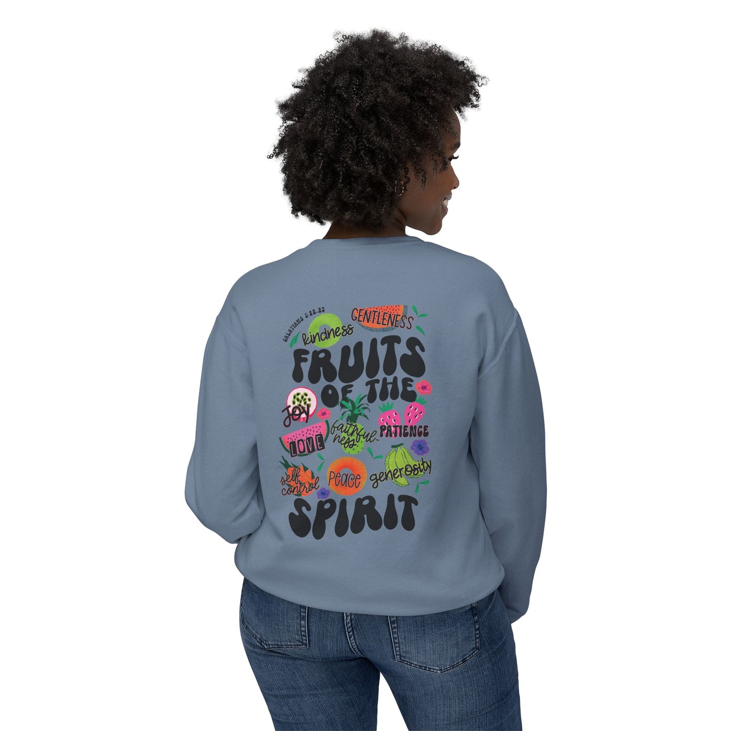 Fruits of the Spirit Lightweight Crewneck Sweatshirt Comfort Colors