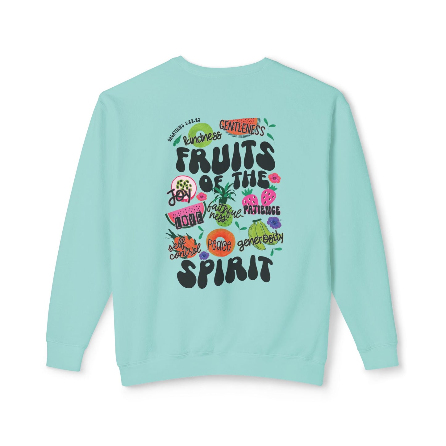 Fruits of the Spirit Lightweight Crewneck Sweatshirt Comfort Colors