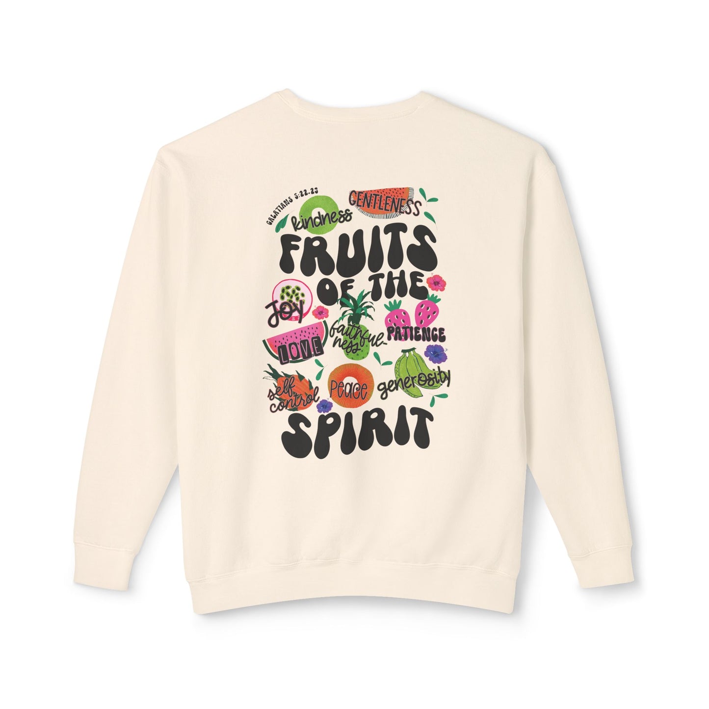 Fruits of the Spirit Lightweight Crewneck Sweatshirt Comfort Colors