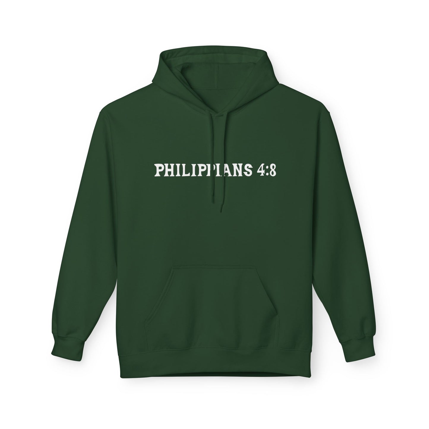 Phillipians 4:8 Bible Verse Christian Hoodie Unisex Midweight Softstyle Fleece Hoodie
