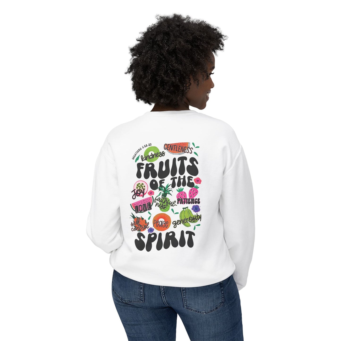 Fruits of the Spirit Lightweight Crewneck Sweatshirt Comfort Colors