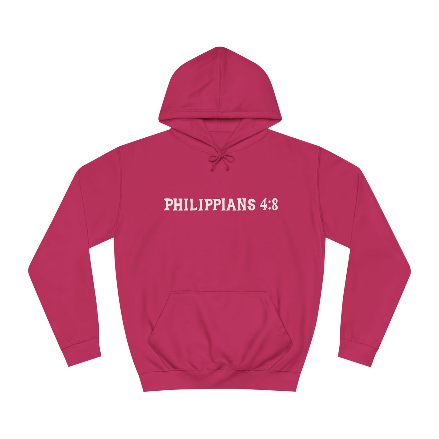 (Brandon's Letters) Holy Thoughts Philippians 4:8 Christian Hoodie for Men and Women Kadosh Living