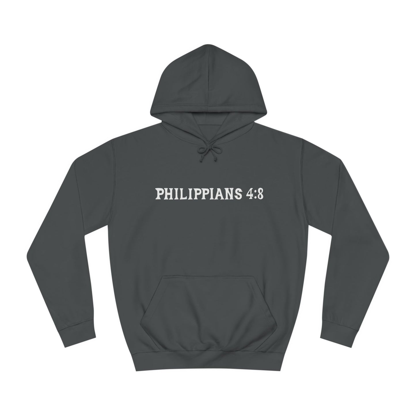 (Brandon's Letters) Holy Thoughts Philippians 4:8 Christian Hoodie for Men and Women Kadosh Living
