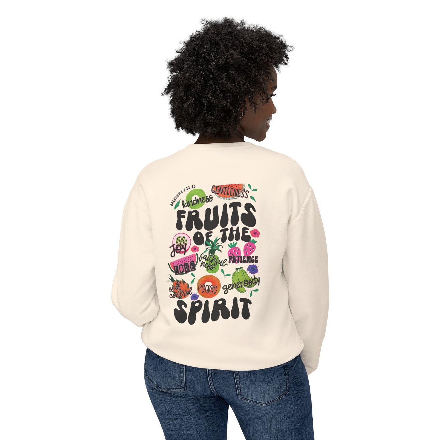 Fruits of the Spirit Lightweight Crewneck Sweatshirt Comfort Colors