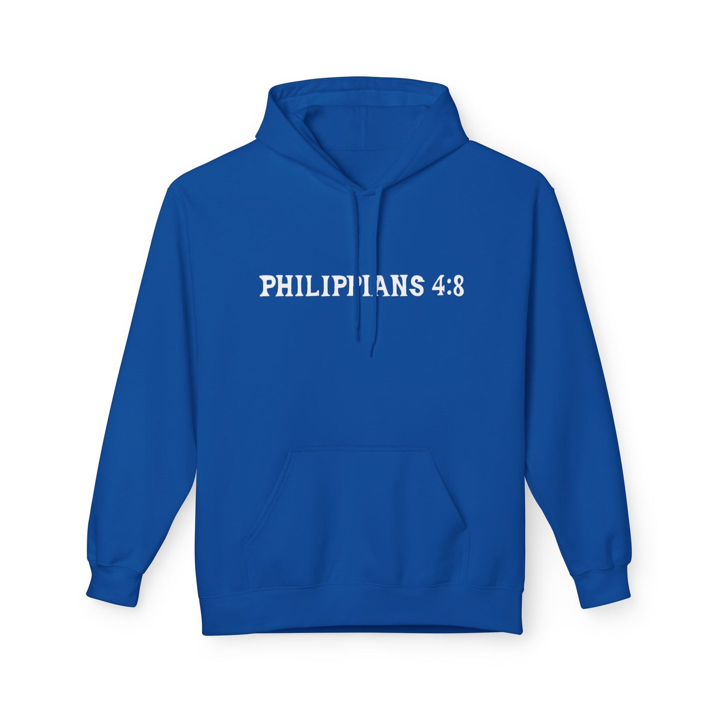 Phillipians 4:8 Bible Verse Christian Hoodie Unisex Midweight Softstyle Fleece Hoodie