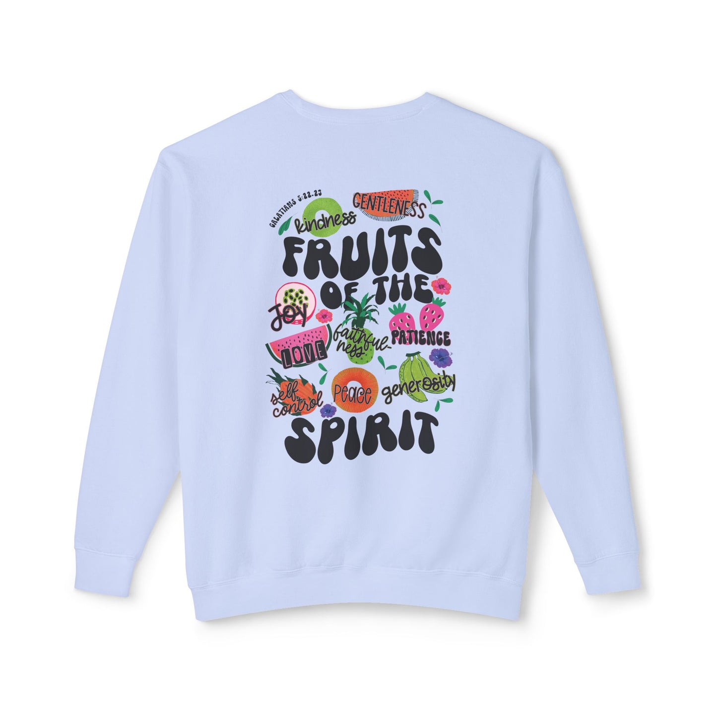 Fruits of the Spirit Lightweight Crewneck Sweatshirt Comfort Colors