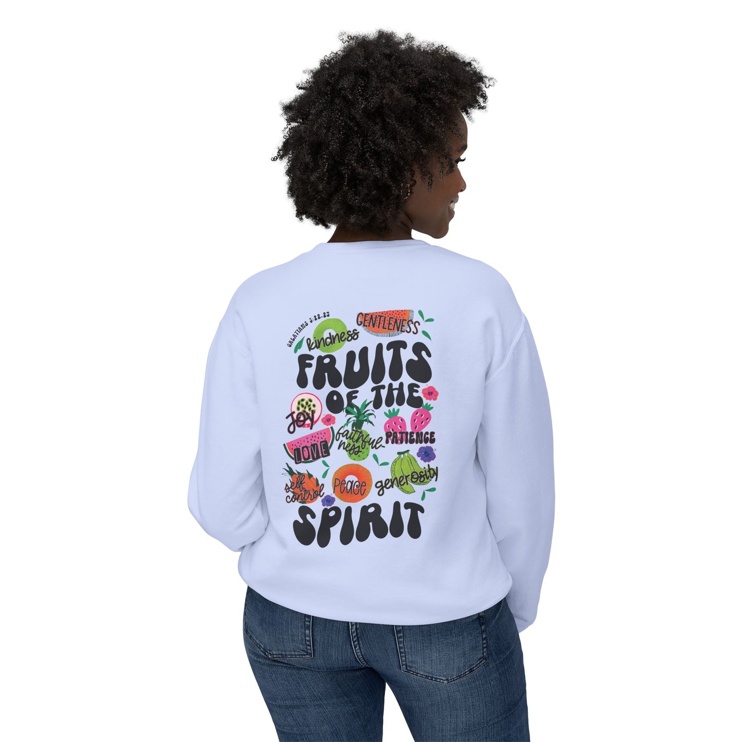 Fruits of the Spirit Lightweight Crewneck Sweatshirt Comfort Colors