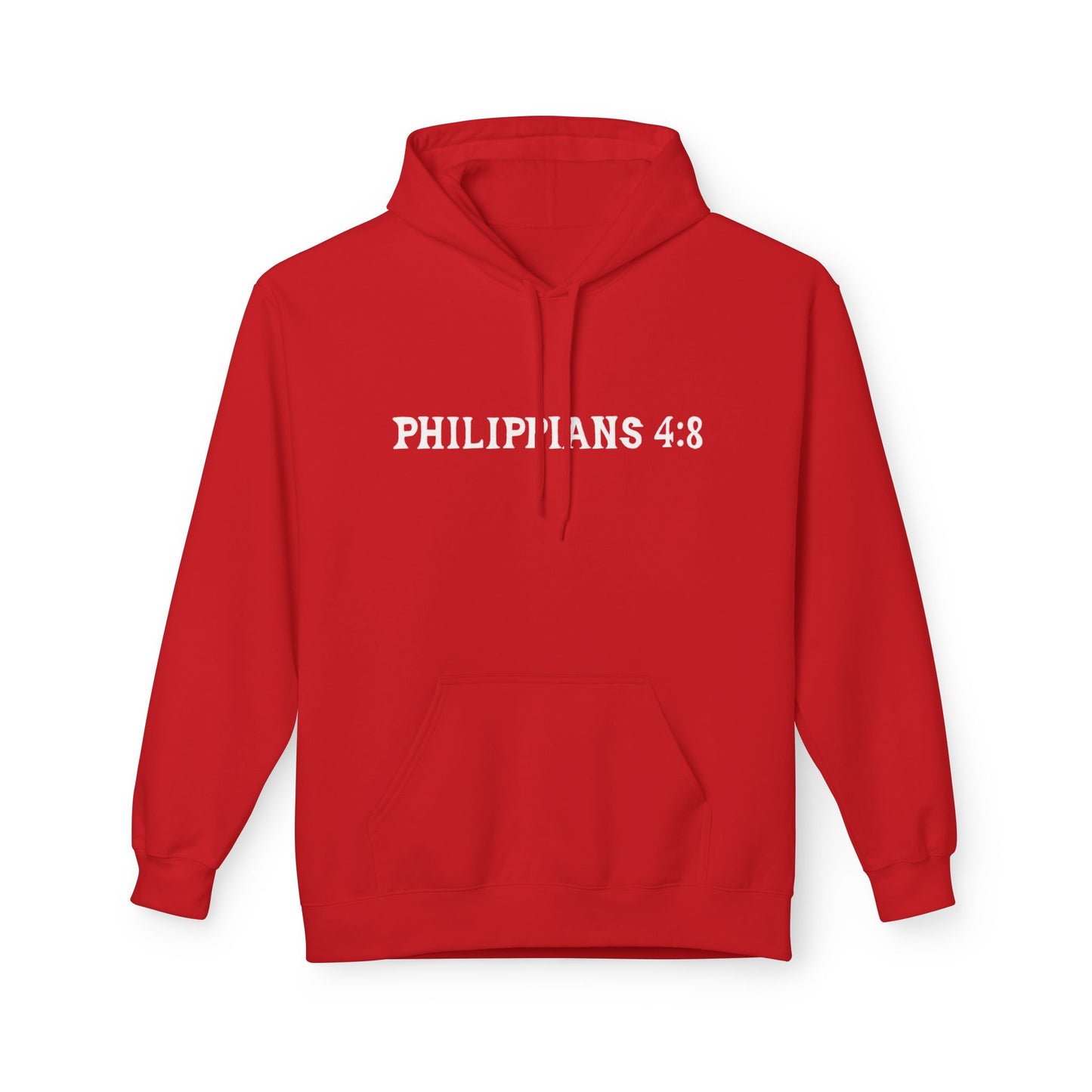 Phillipians 4:8 Bible Verse Christian Hoodie Unisex Midweight Softstyle Fleece Hoodie