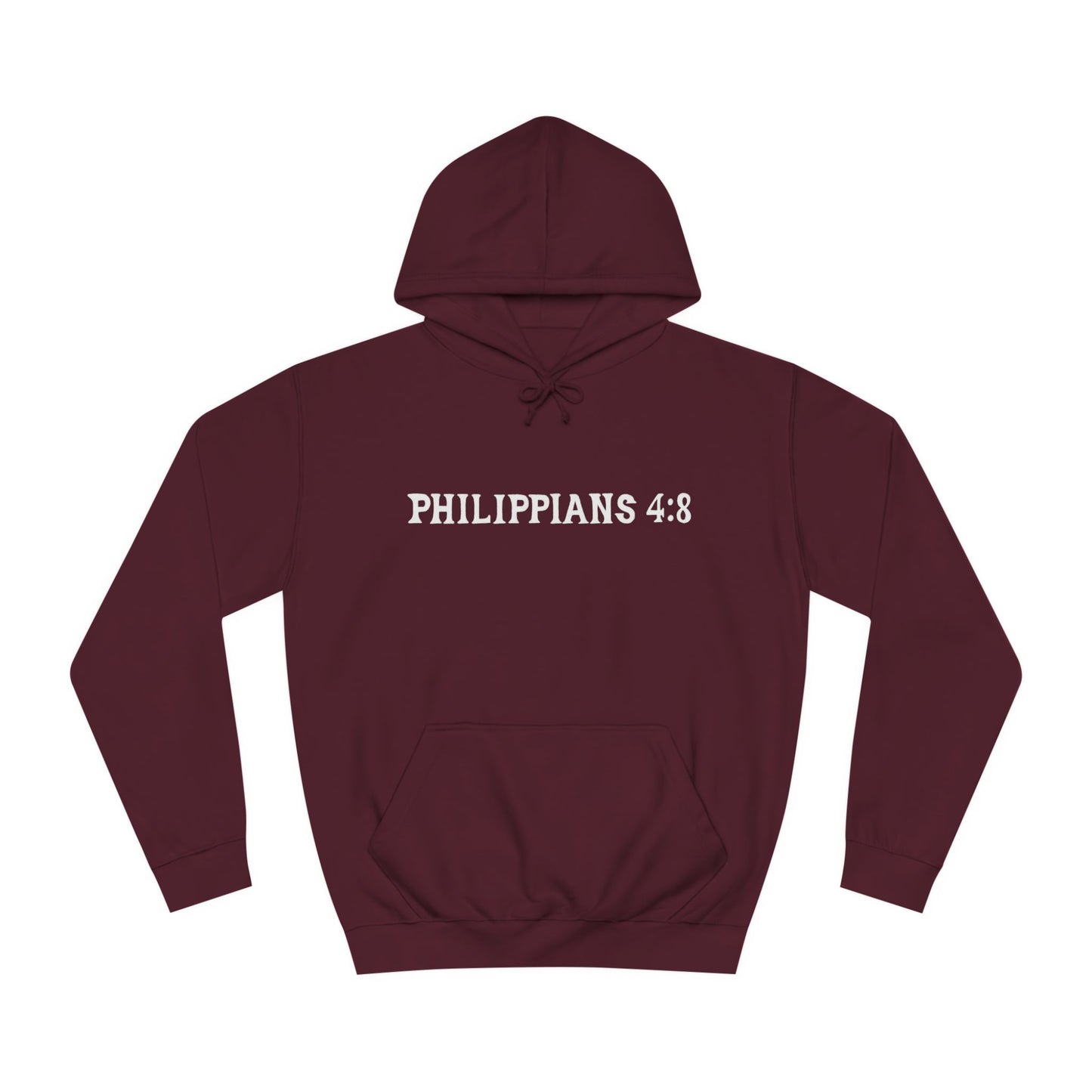 (Brandon's Letters) Holy Thoughts Philippians 4:8 Christian Hoodie for Men and Women Kadosh Living