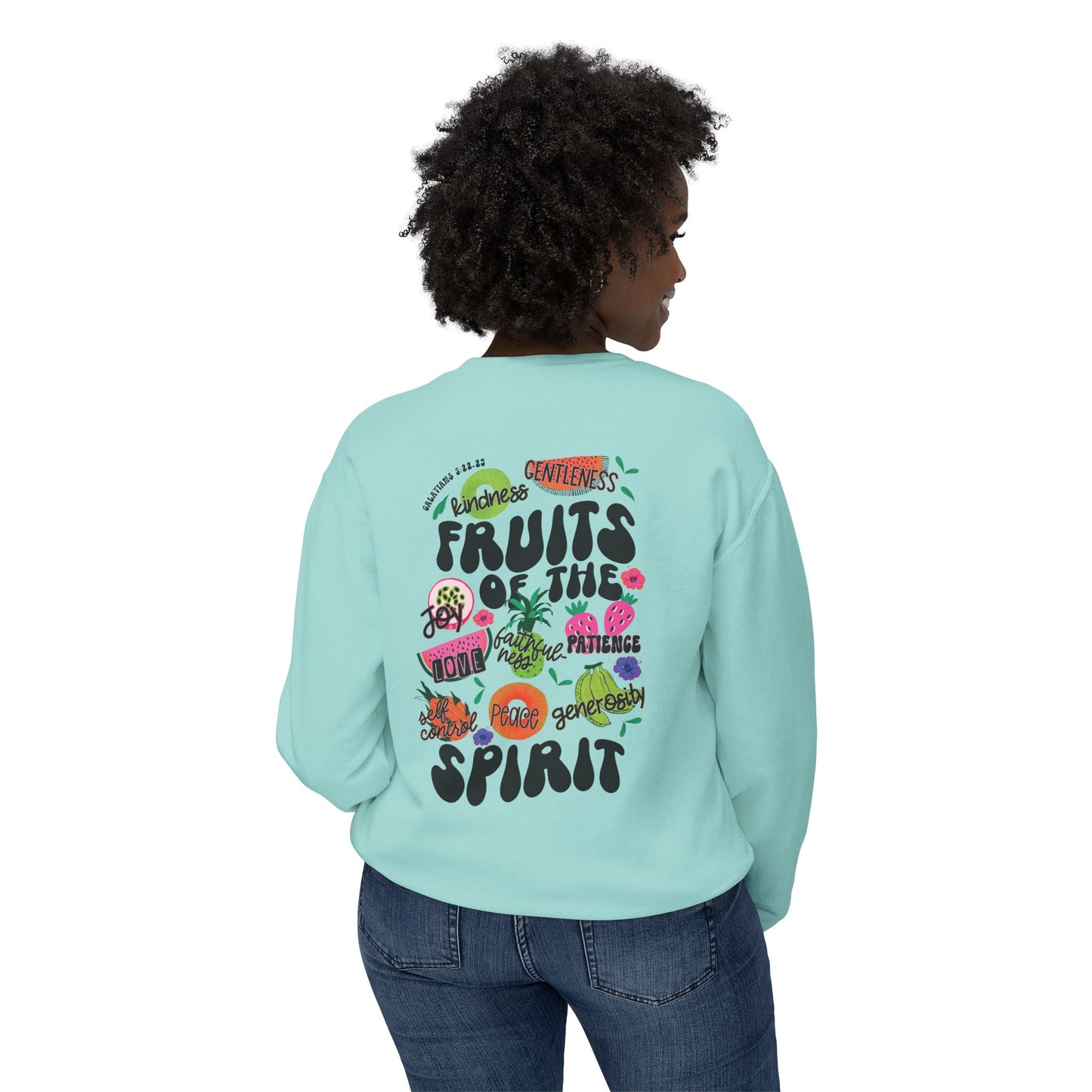 Fruits of the Spirit Lightweight Crewneck Sweatshirt Comfort Colors