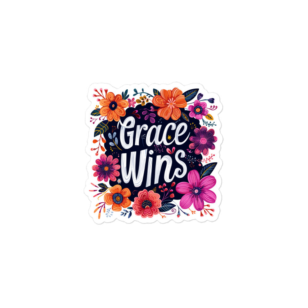 Grace Wins Sticker