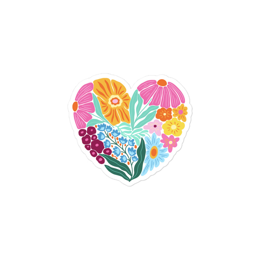Floral Heart Sticker