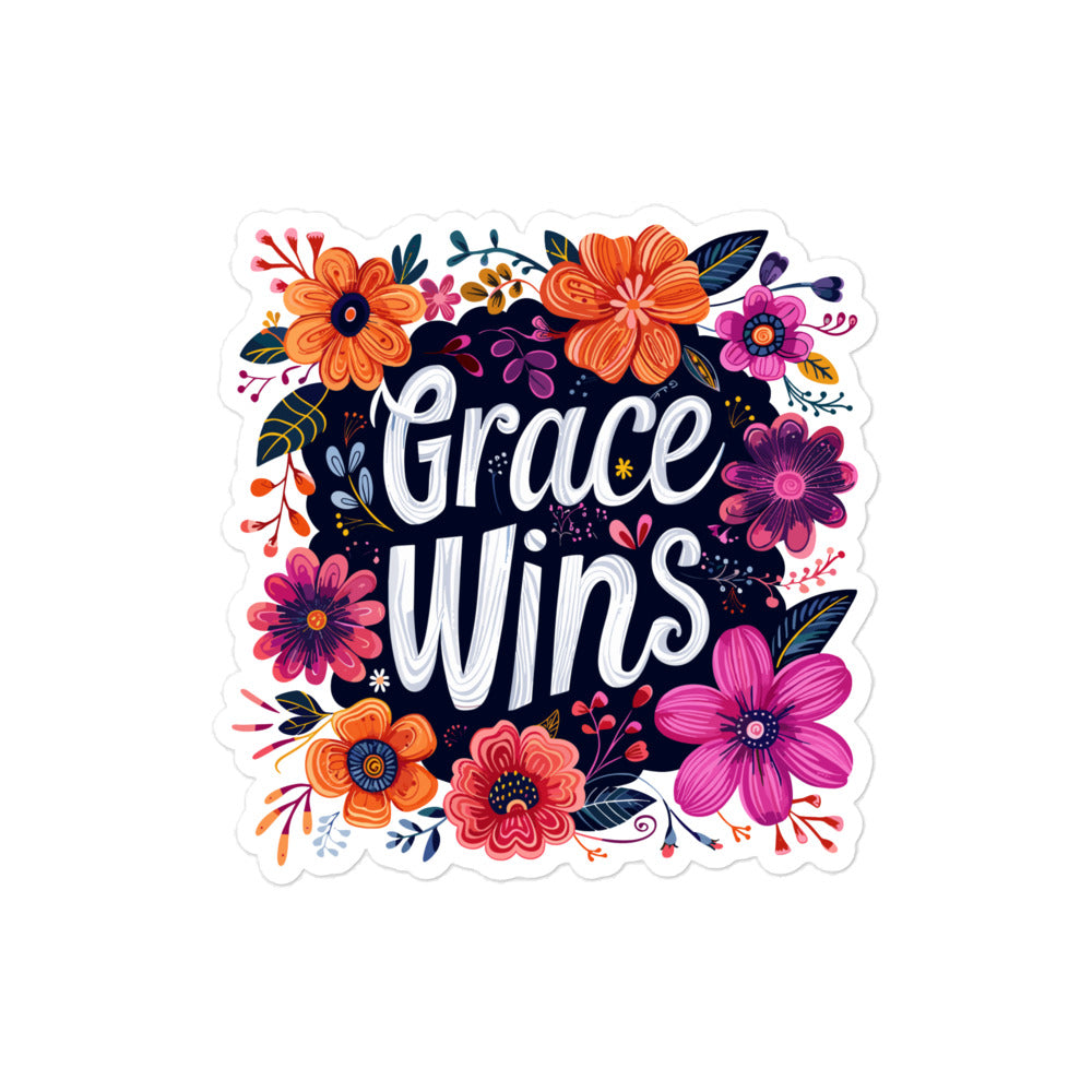 Grace Wins Sticker