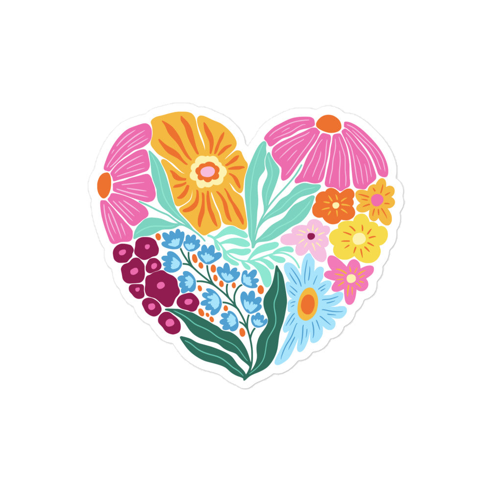 Floral Heart Sticker