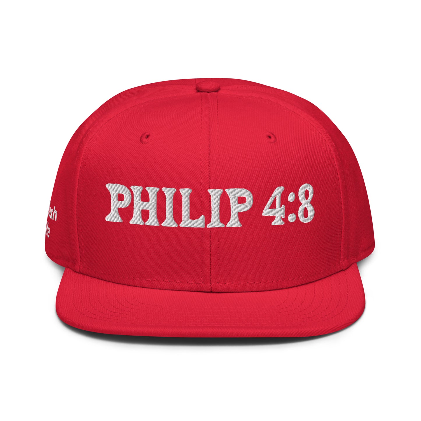 More colors For Phillipans 4:8 Hat Otto 125-978 Christian flat brim snapback hat for men and women bible verse hat Phillipans 4:8 Christian skateboard hat Bible verse Christian Gifts Christian Hats Flat Brim Hats Gift for him and her gifts for her gifts for him Hats religious gift Snapback hats Red Kadosh Life