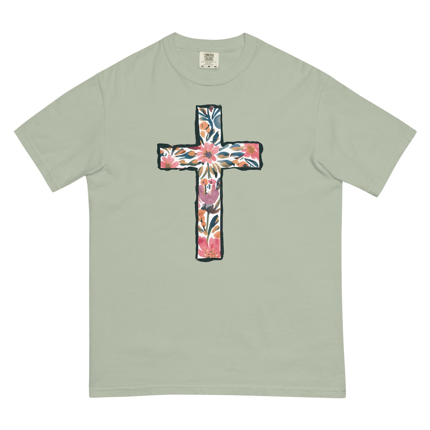 Floral Cross Tshirt For Christian Women Kadosh Living