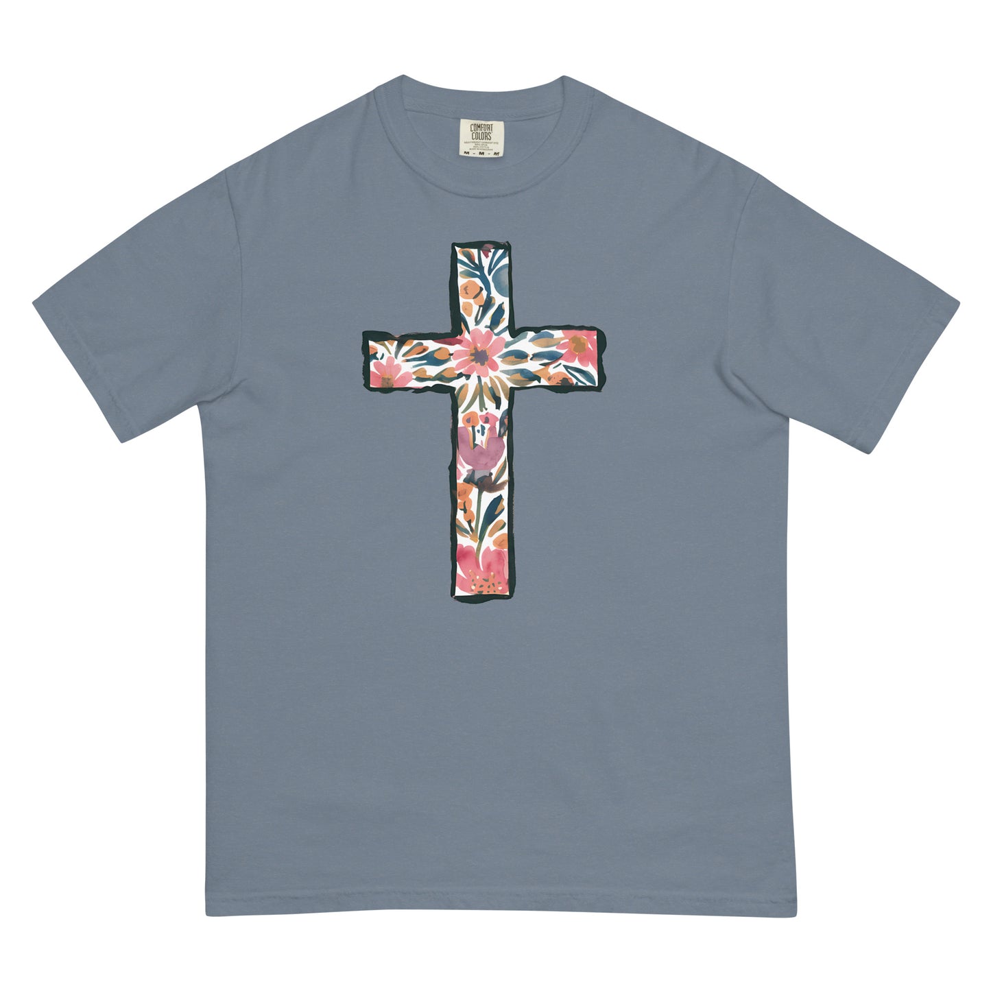 Floral Cross Tshirt For Christian Women Kadosh Living