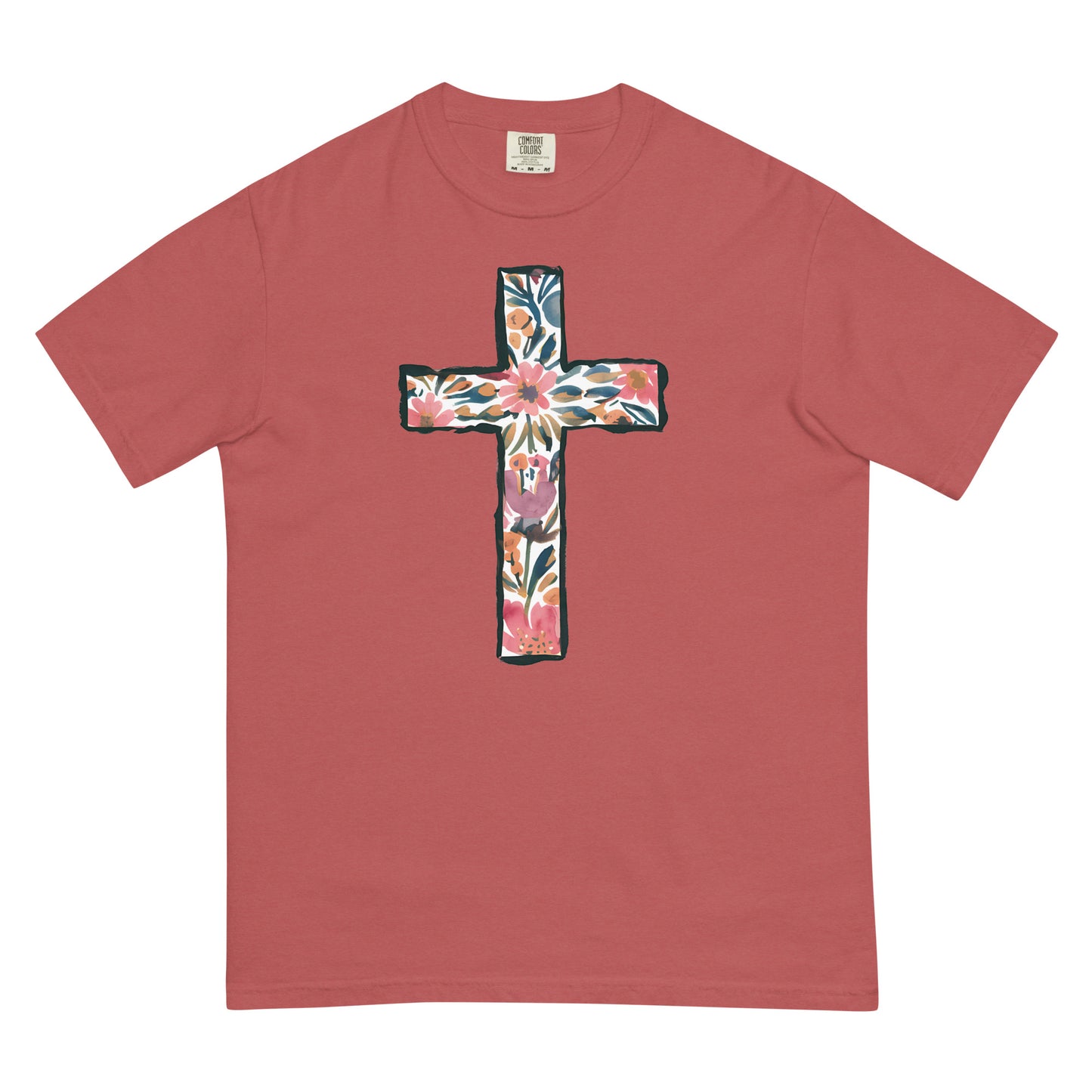 Floral Cross Tshirt For Christian Women Kadosh Living