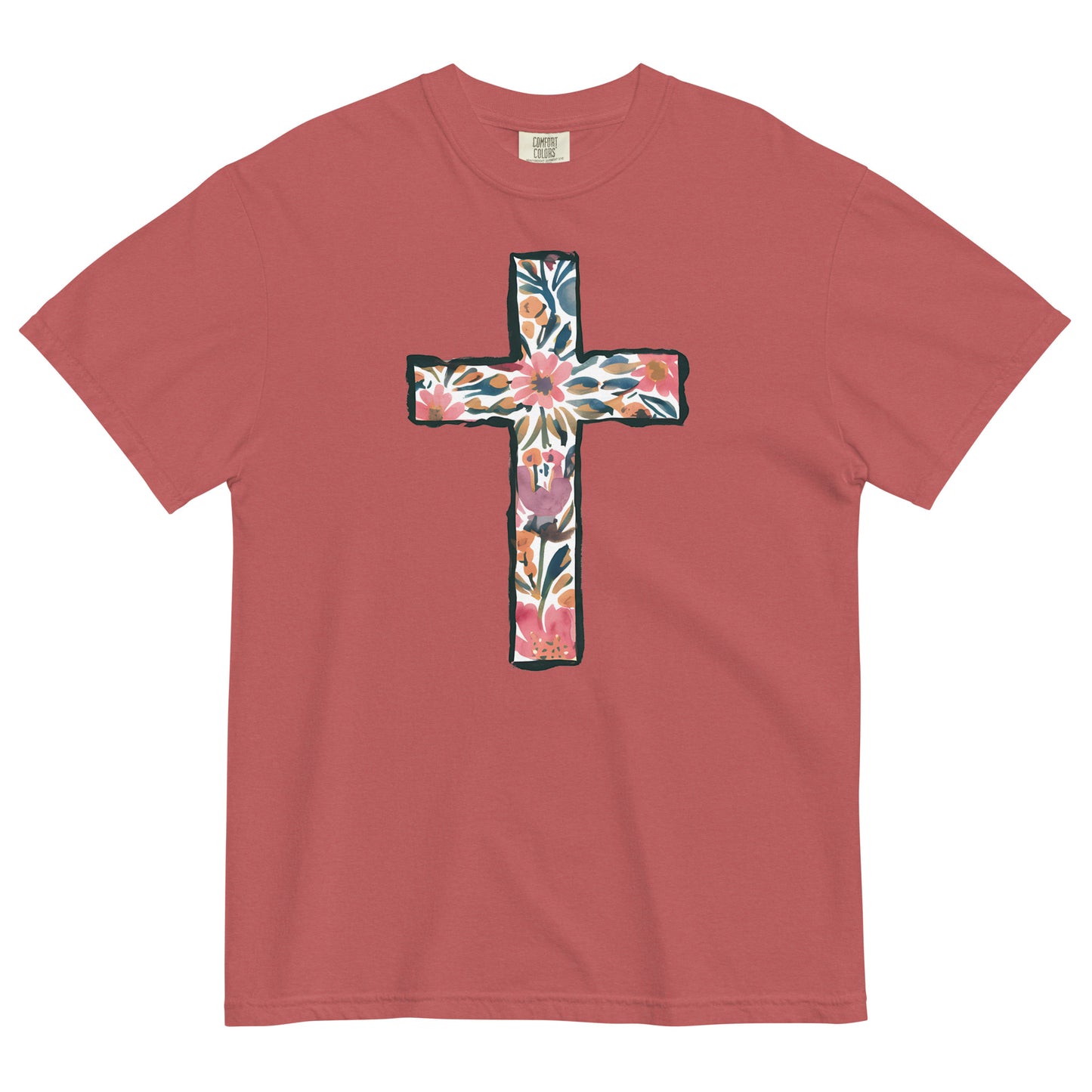 Floral Cross Tshirt For Christian Women Kadosh Living