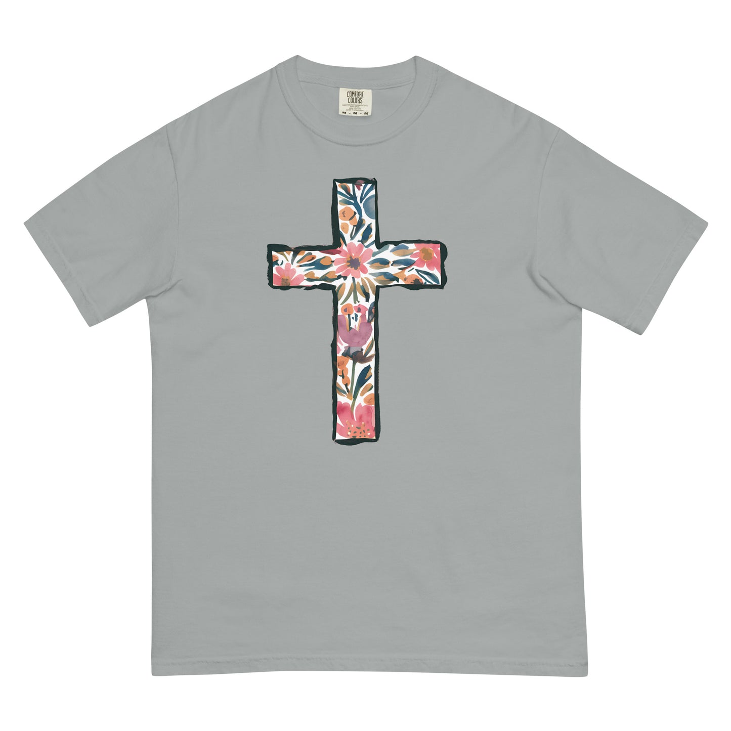 Floral Cross Tshirt For Christian Women Kadosh Living
