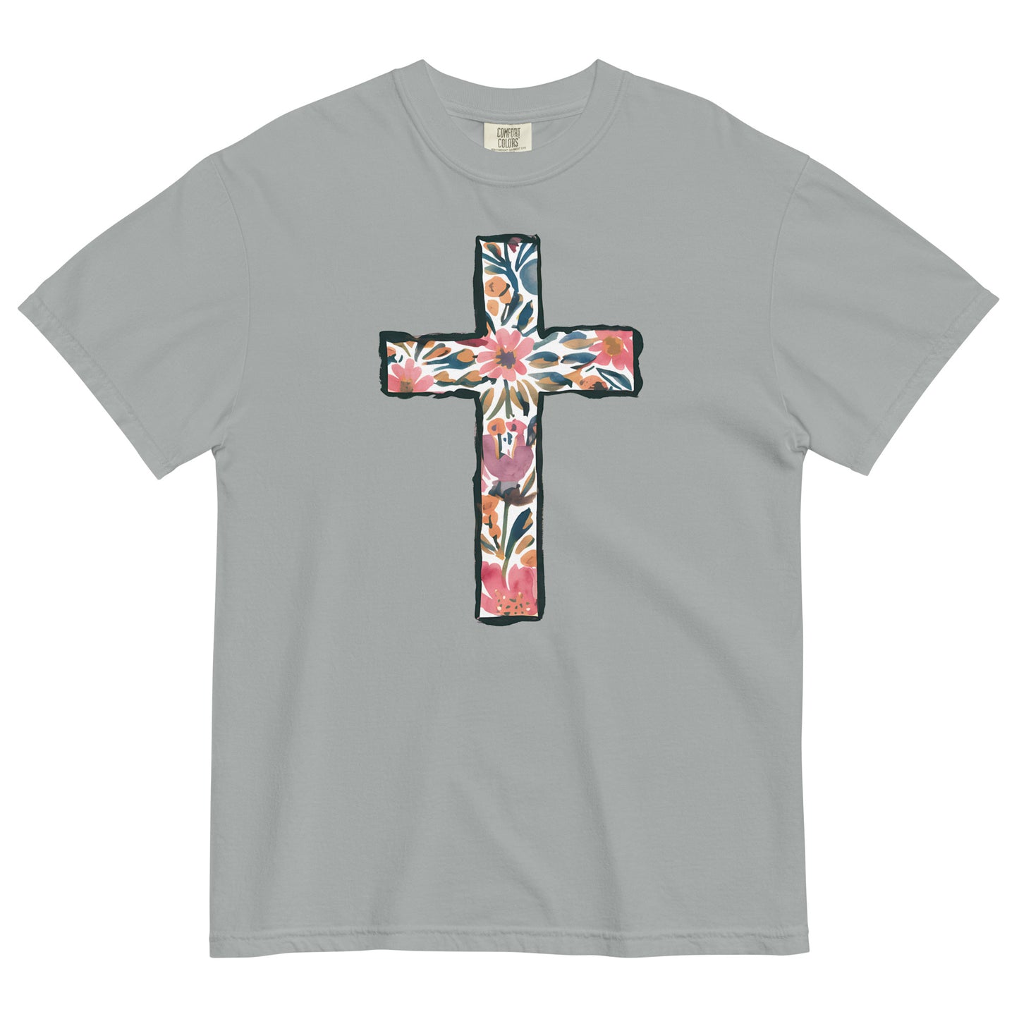 Floral Cross Tshirt For Christian Women Kadosh Living