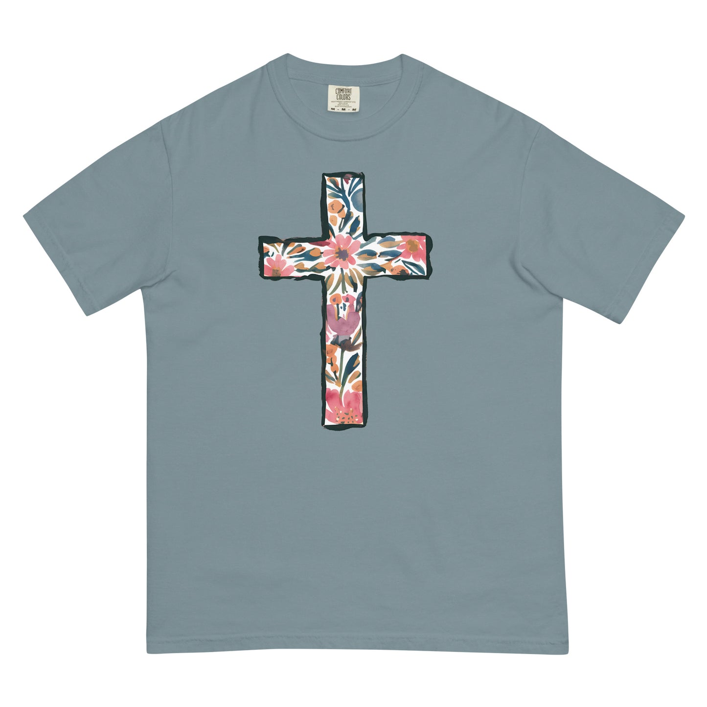 Floral Cross Tshirt For Christian Women Kadosh Living