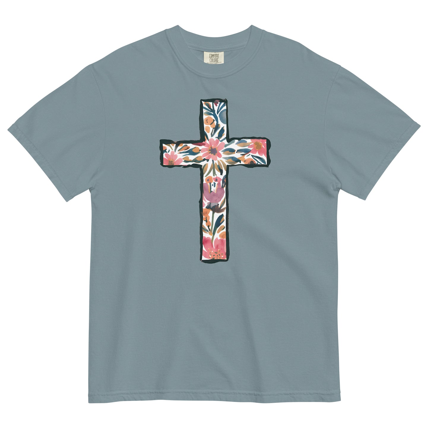 Floral Cross Tshirt For Christian Women Kadosh Living