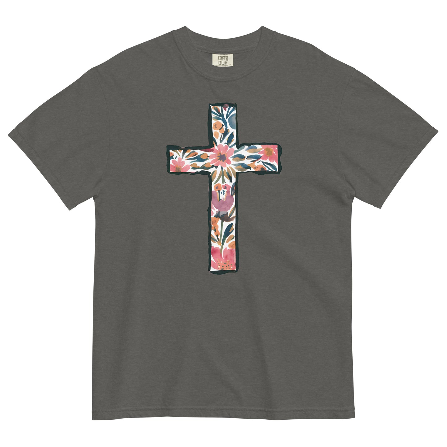 Floral Cross Tshirt For Christian Women Kadosh Living