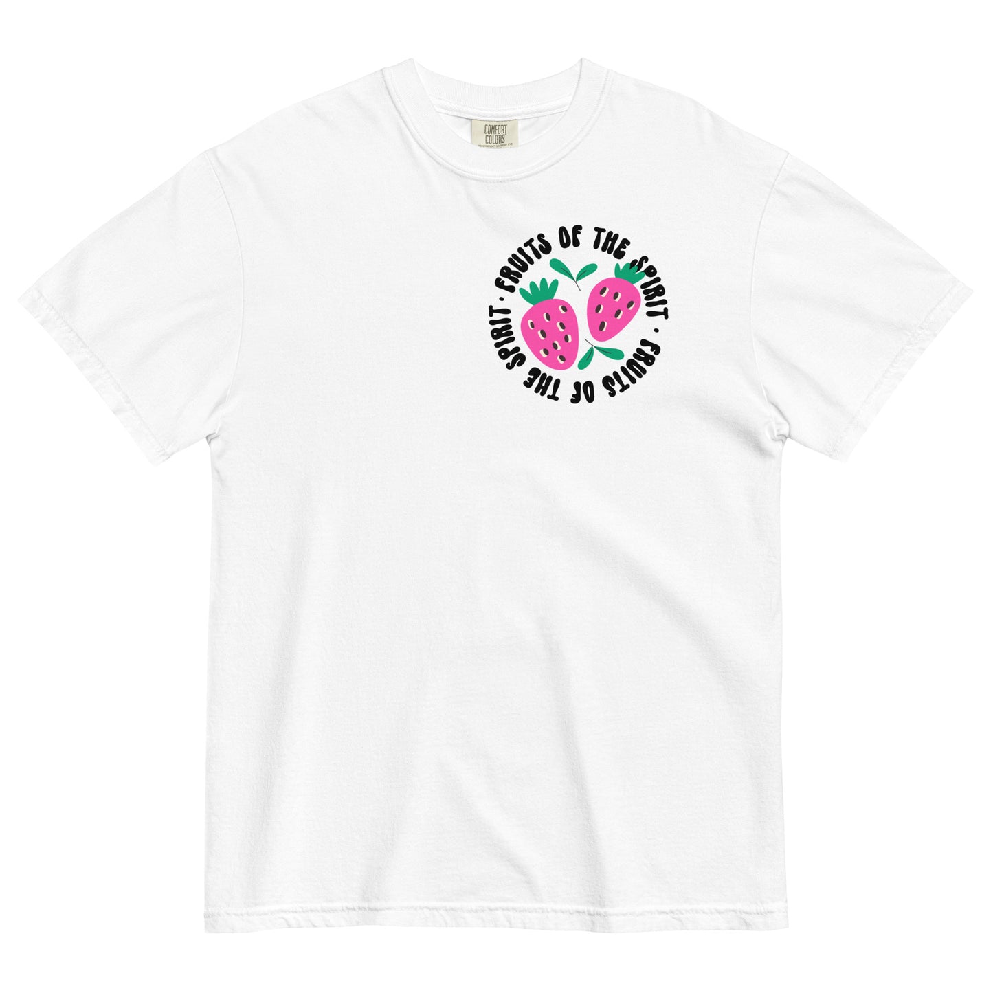 Fruits of the Spirit Christian T-Shirt Comfort Colors front and back Kadosh Living