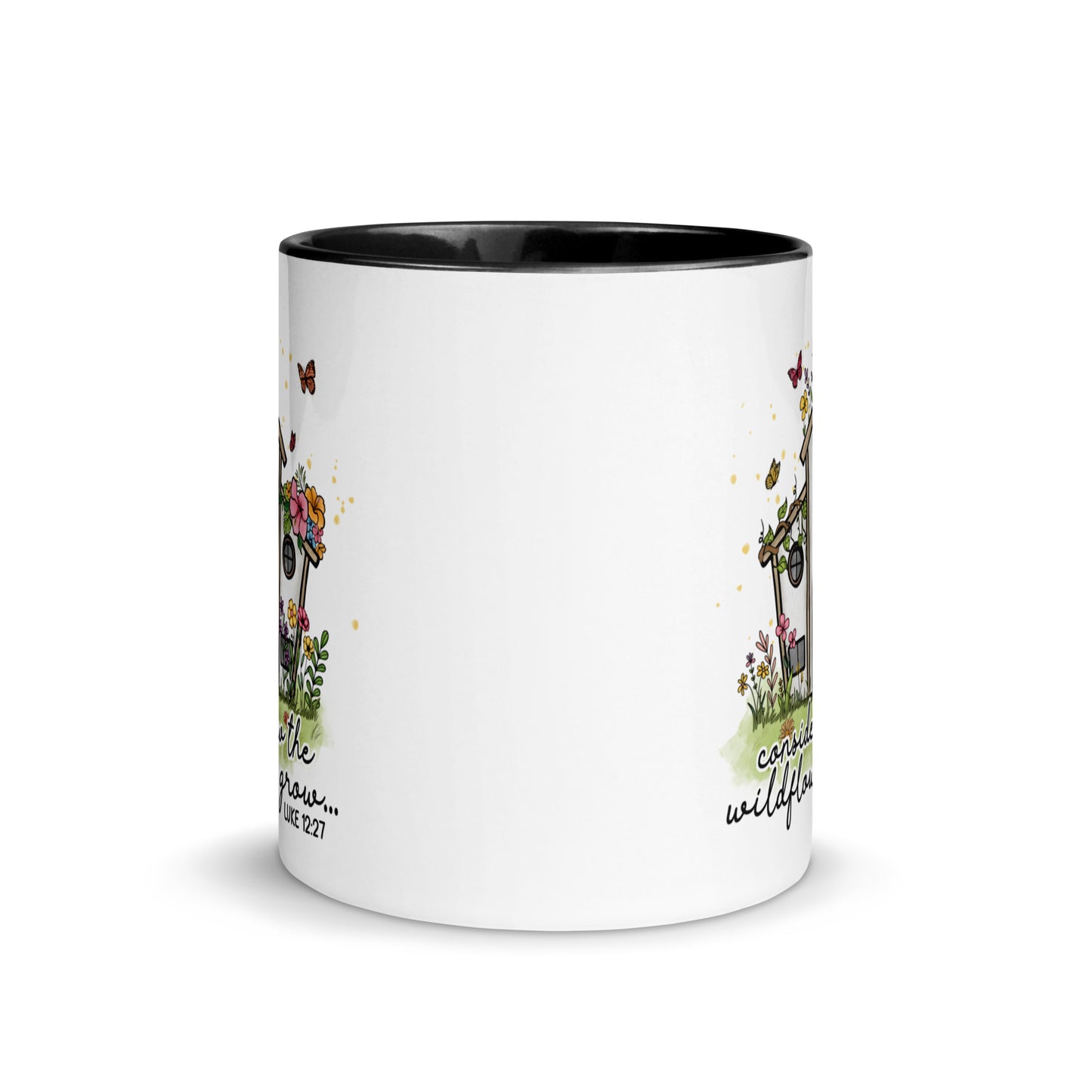 Bible Verse Luke 12:27 Consider How The Wildflowers Grow Scripture Bible Quote Coffee Mug Kadosh Life