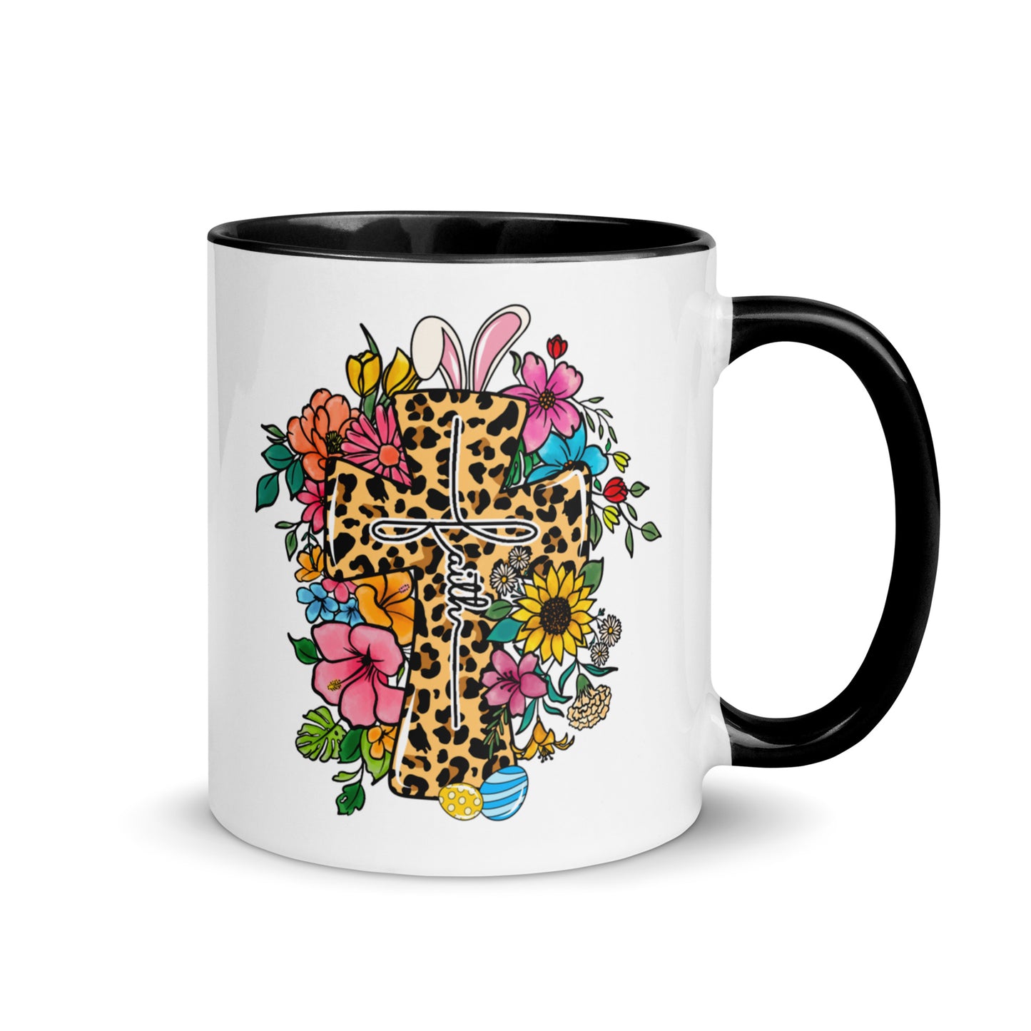 Easter Cross Christian Faith Mug Gifts for Easter Coffee Mug Black Mugs Kadosh Life