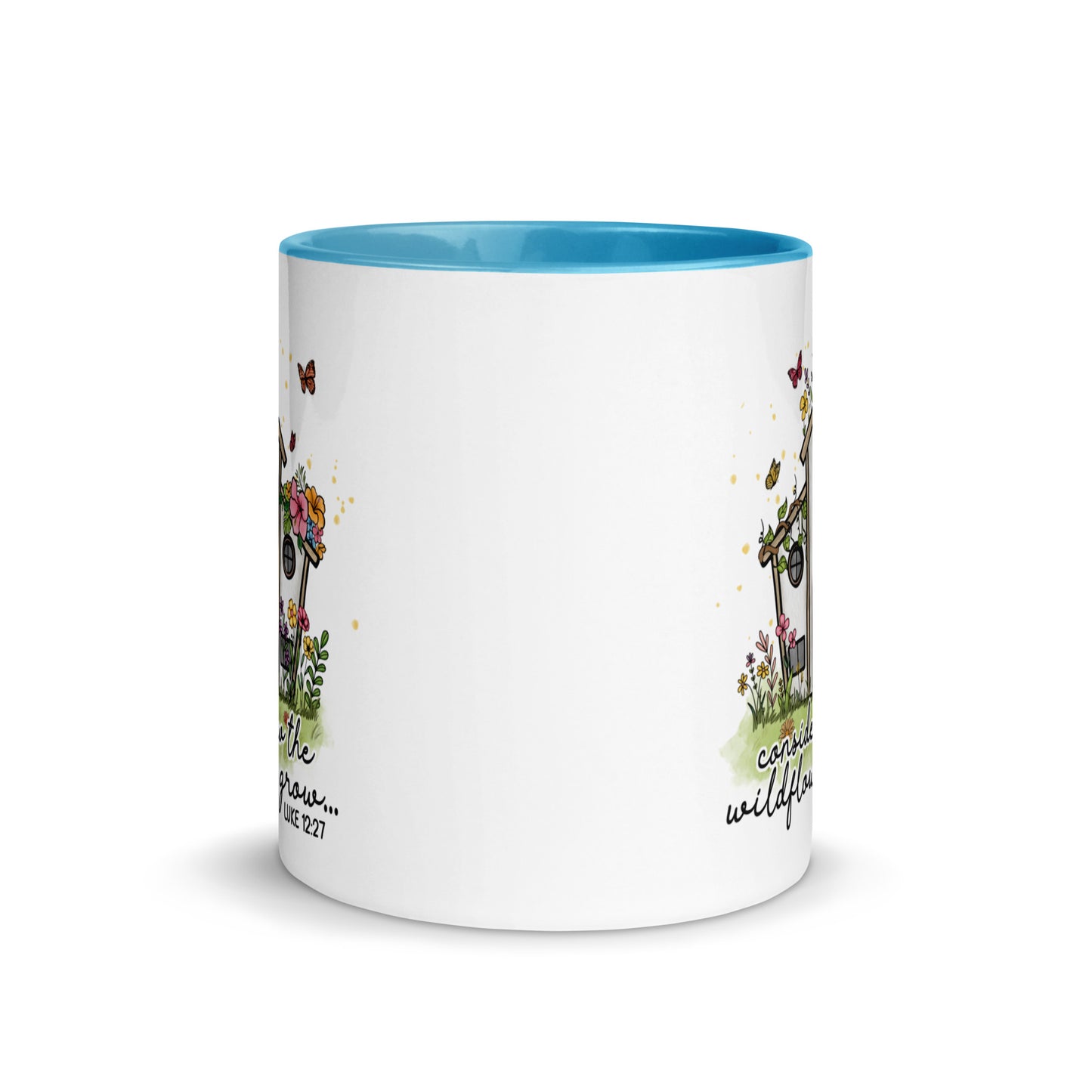 Bible Verse Luke 12:27 Consider How The Wildflowers Grow Scripture Bible Quote Coffee Mug Kadosh Life