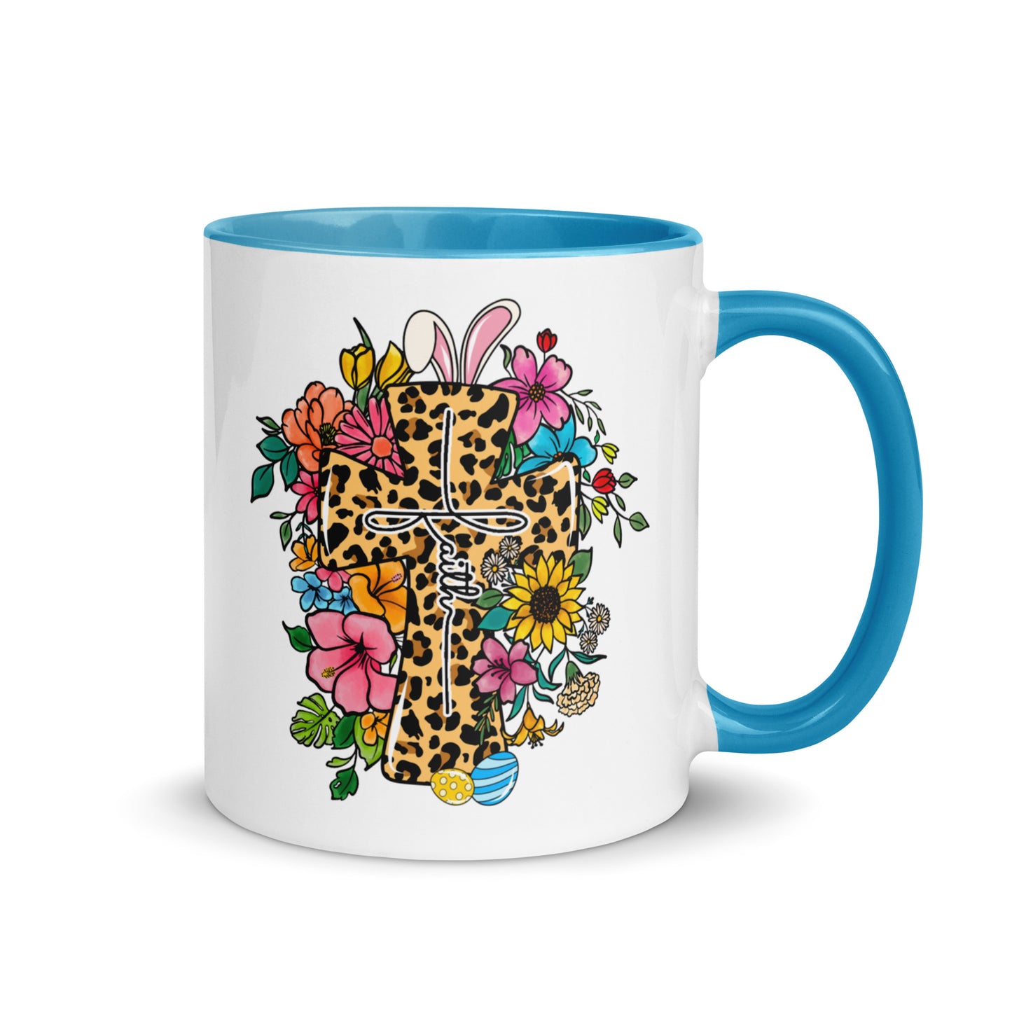 Easter Cross Christian Faith Mug Gifts for Easter Coffee Mug Blue Mugs Kadosh Life