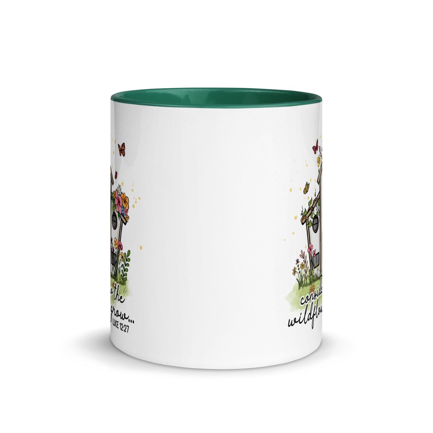 Bible Verse Luke 12:27 Consider How The Wildflowers Grow Scripture Bible Quote Coffee Mug Kadosh Life