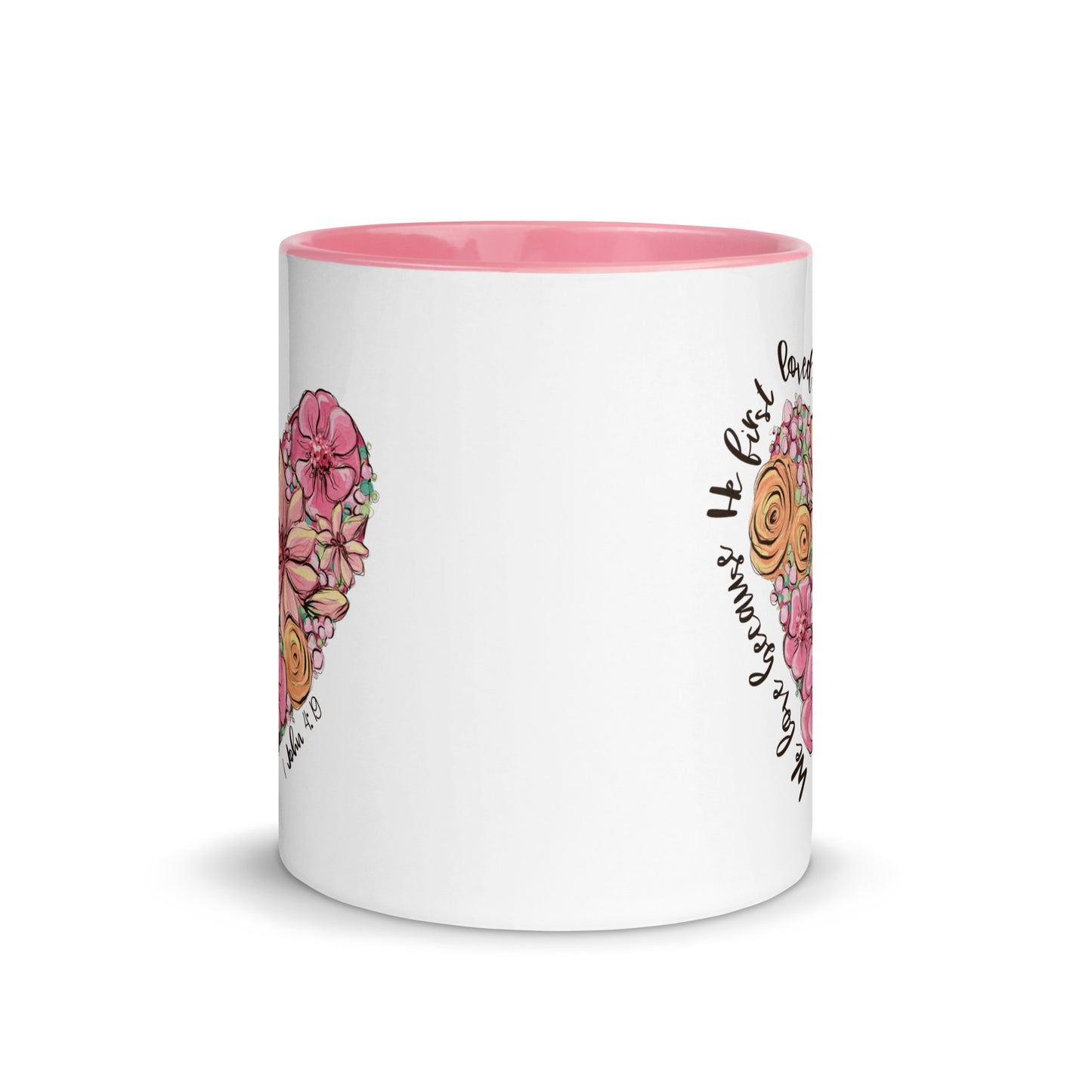Faith Bible Verse Scripture Coffee Mug 1 John 4:19 Heart He First Loved Us Christian Gifts Kadosh Life