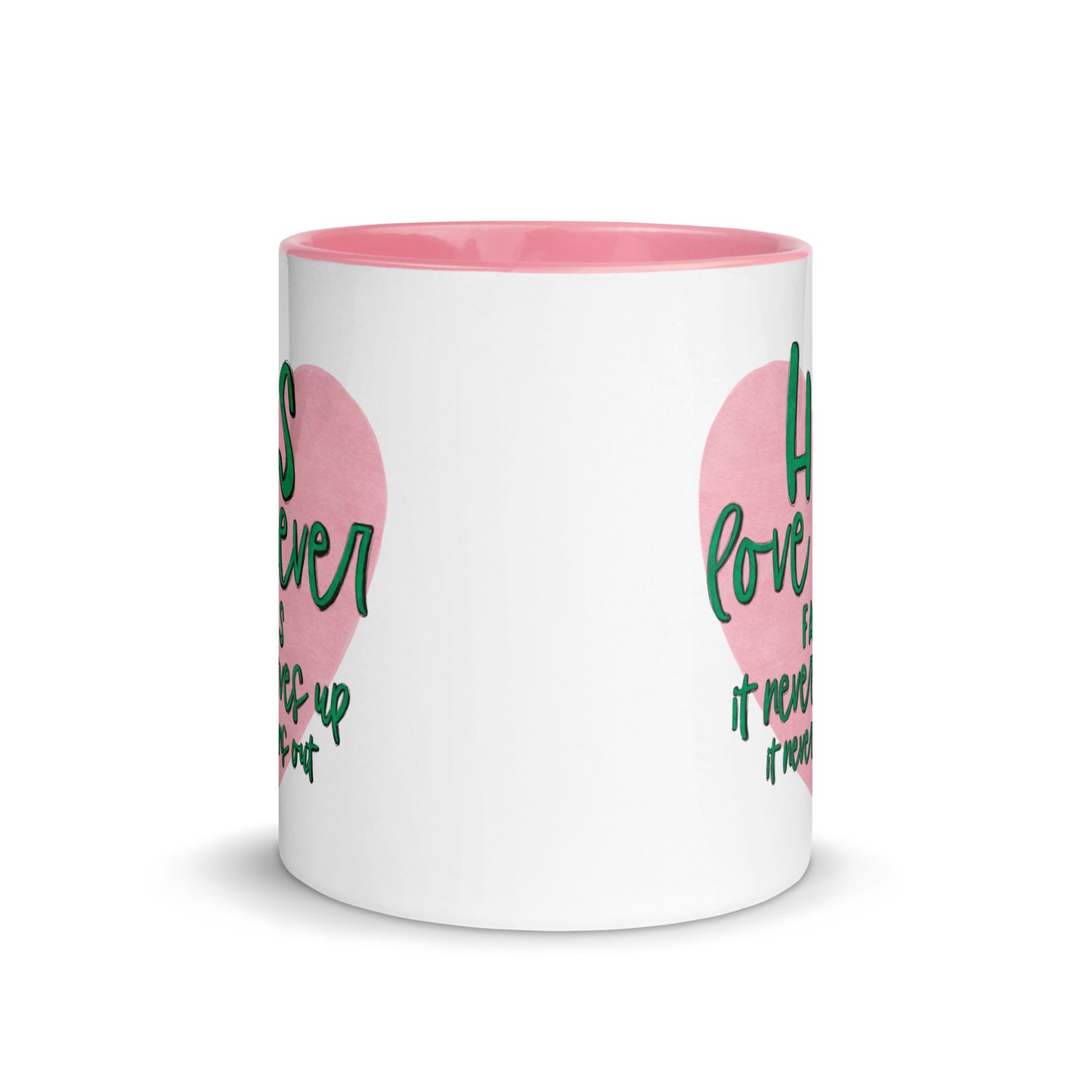 Christian Faith Coffee Mug His Love Never Fails Gift For Her Encouragement Mug Kadosh Life