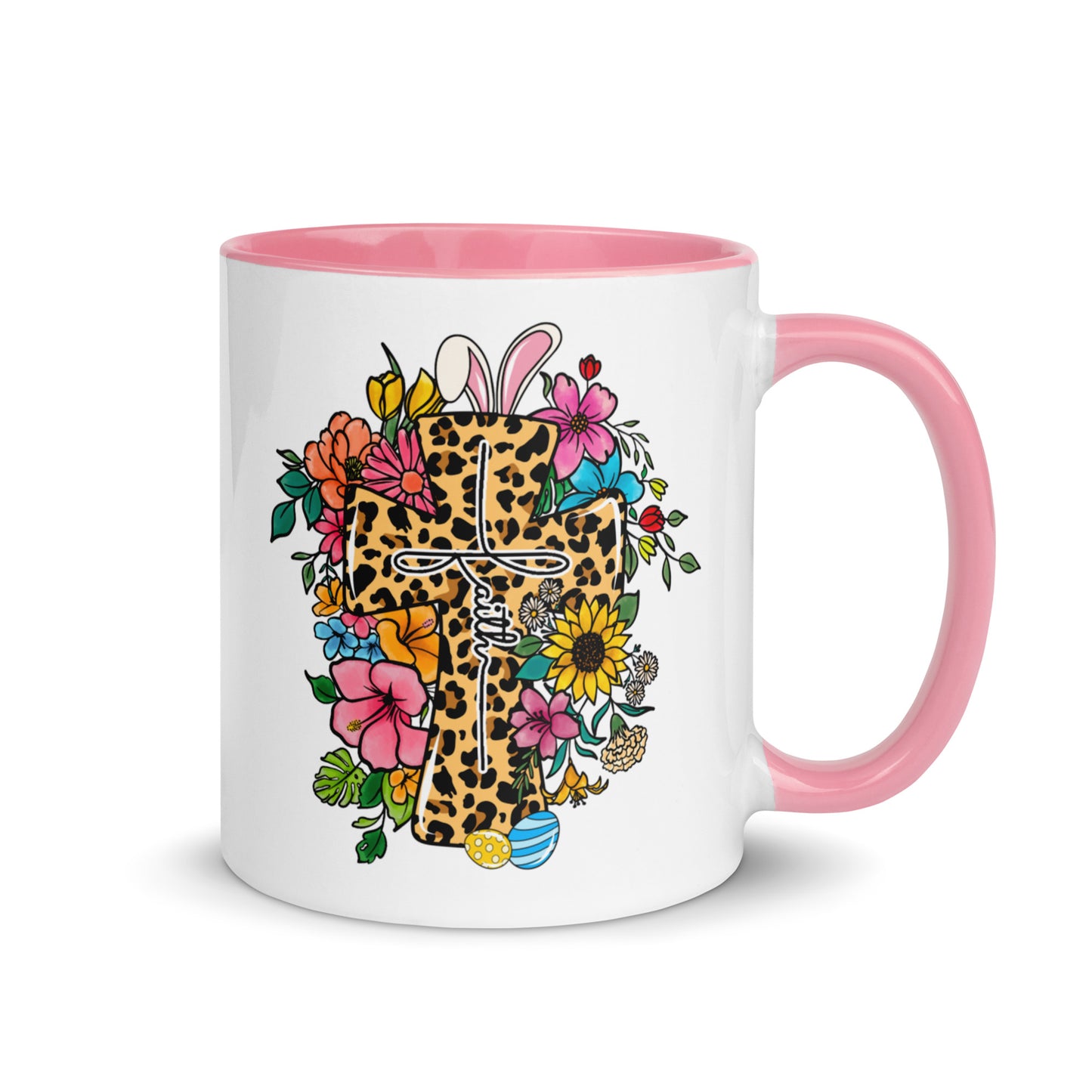 Easter Cross Christian Faith Mug Gifts for Easter Coffee Mug Pink Mugs Kadosh Life