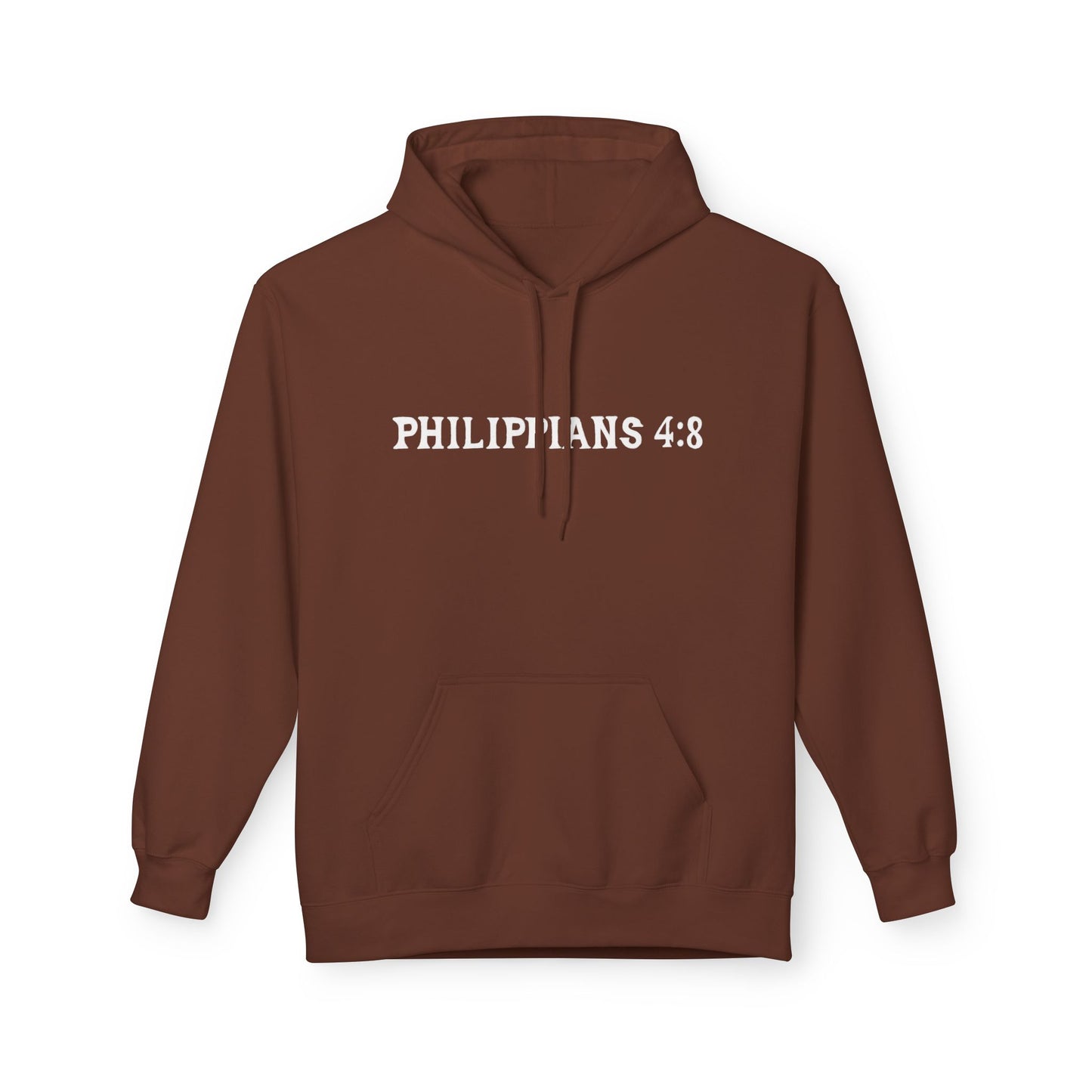 Phillipians 4:8 Bible Verse Christian Hoodie Unisex Midweight Softstyle Fleece Hoodie