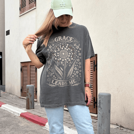 Grace Leads Me Women's Christian T-Shirt