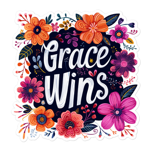 Grace Wins Sticker