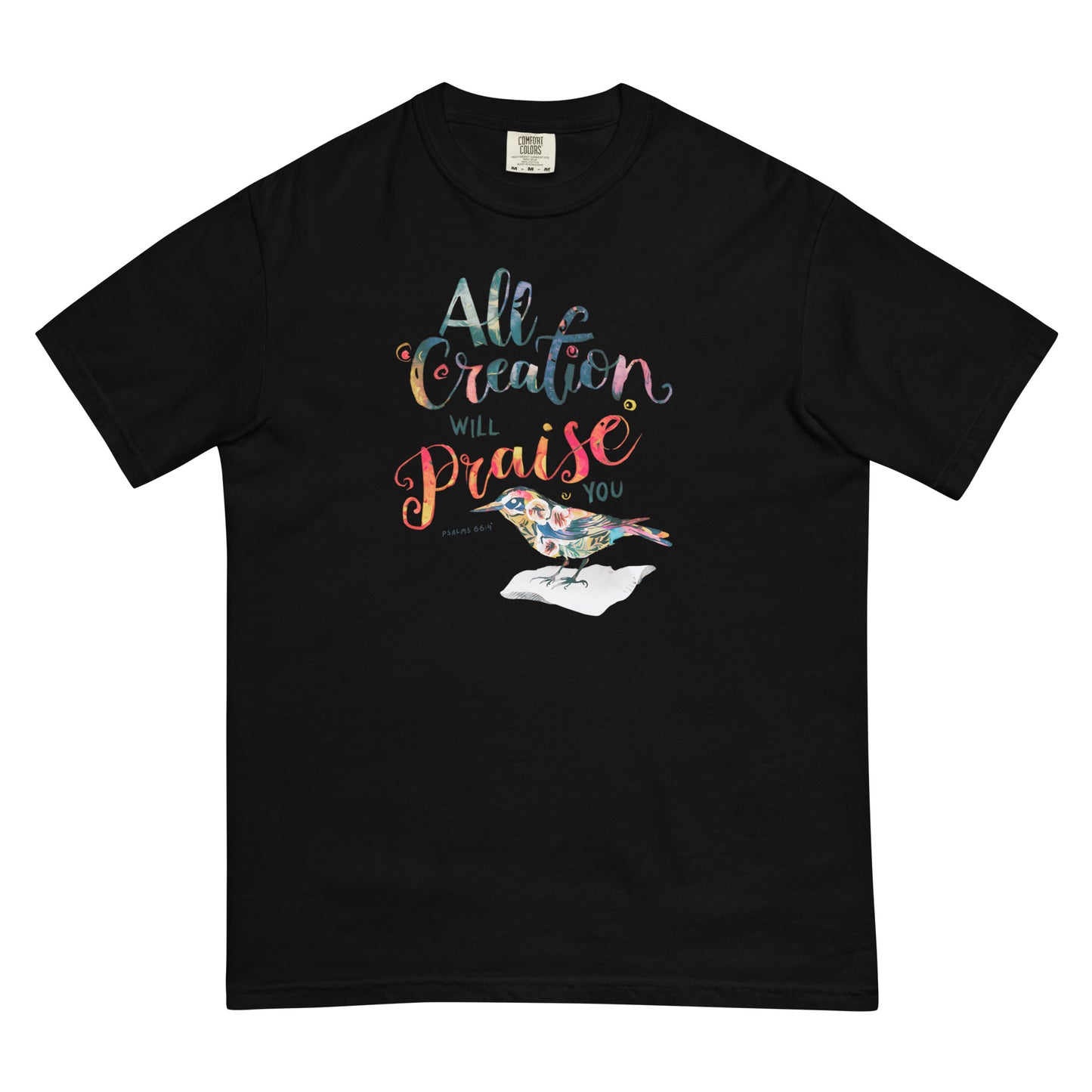 All Creation Will Praise You Psalm 66:4 Praise and Worship Women's Christian T-Shirt Kadosh Life